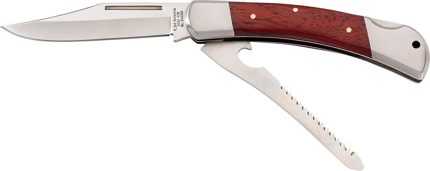 Herbertz pocket knife with Pakkawood handle + integrated saw *KB*
