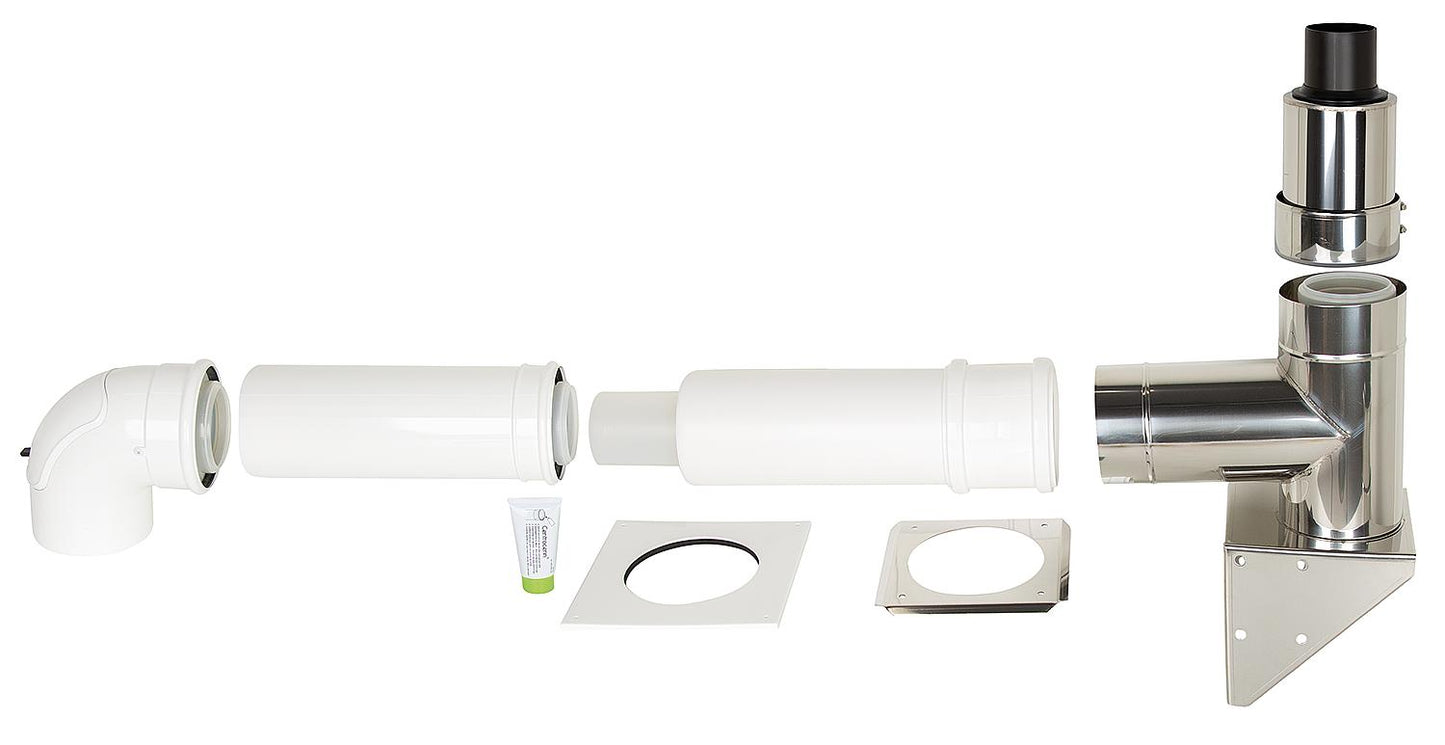 Abgas-Set für Außenwandmontage