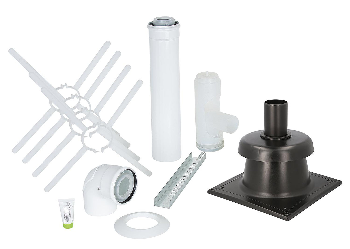 Abgas-Set für Schachteinbau, Kunststoff