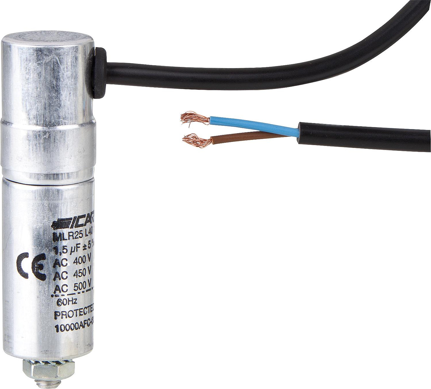 Capacitor - 1.5 for motors and circulation pumps up to 400 volts MLR25L4015 2563 J/C with cable