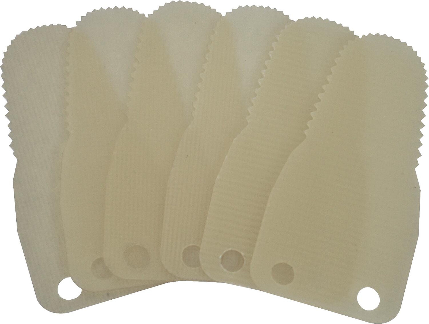 Replacement blade box, plastic, serrated, 0.5 mm, pack of 6