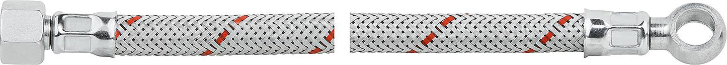 Oil hose with 3/8" union nut on one side and 12 mm ring on the other, 1000 lg. Elektro-Oil, Körting T 1
