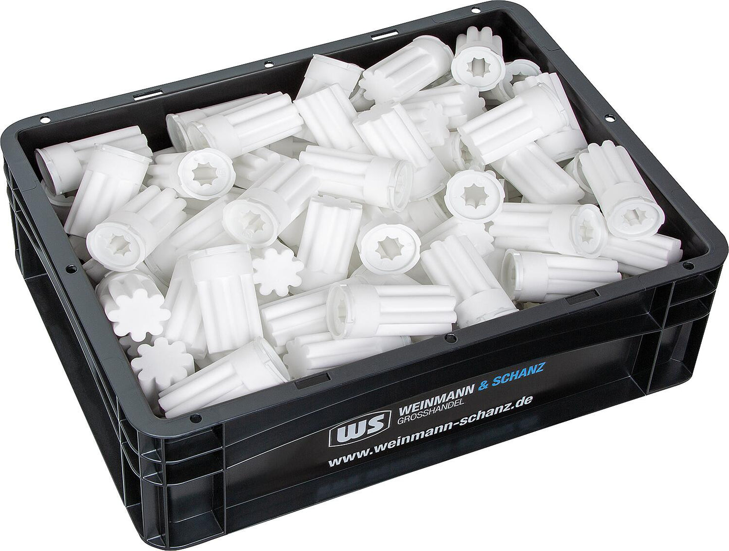 Vorteilspaket 100x Ölfiltereinsatz mit Sinterkunststoffeinsatz 35 µm Sternform - weiss + gratis WS BOX