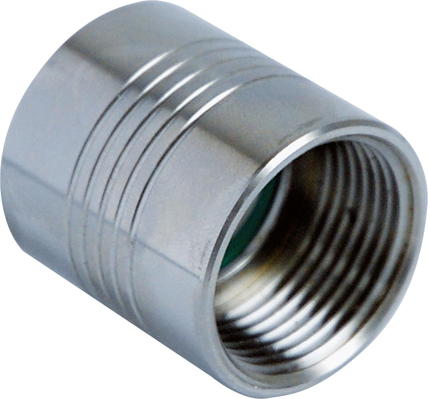 Straight female threaded coupling sleeve, 1" stainless steel, pack of 20