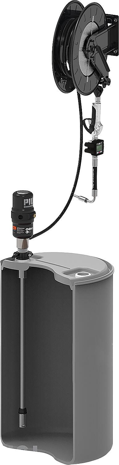 Piusi Drum Kit HR pneumatic drum pump set with reel