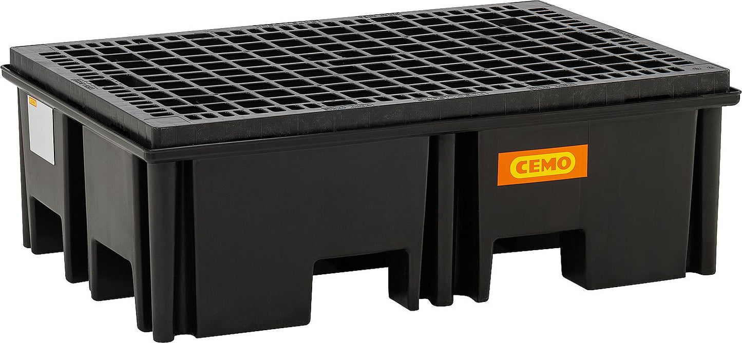 Cemo PE 220/2 pallet spill containment tray without grate 11257