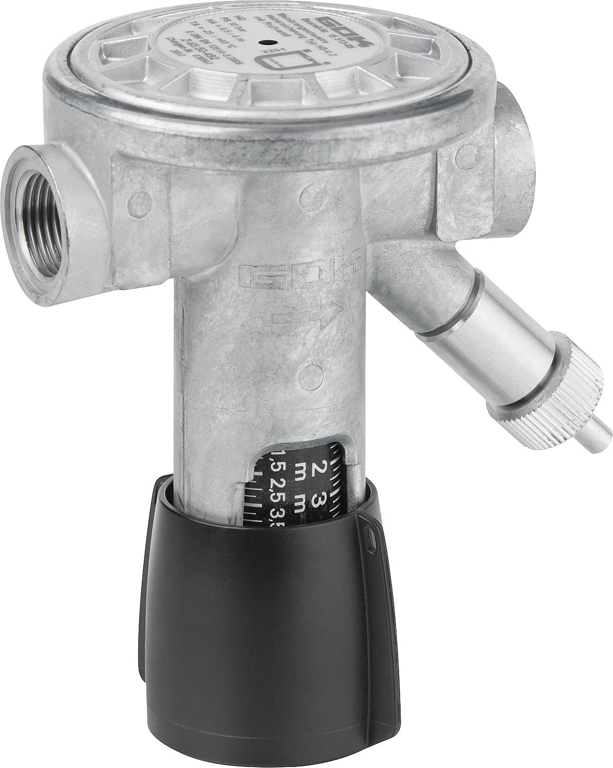 Clapet anti-siphon, à membrane, filetage femelle DN10 (3/8"), 10 bar, avec vanne de test intégrée