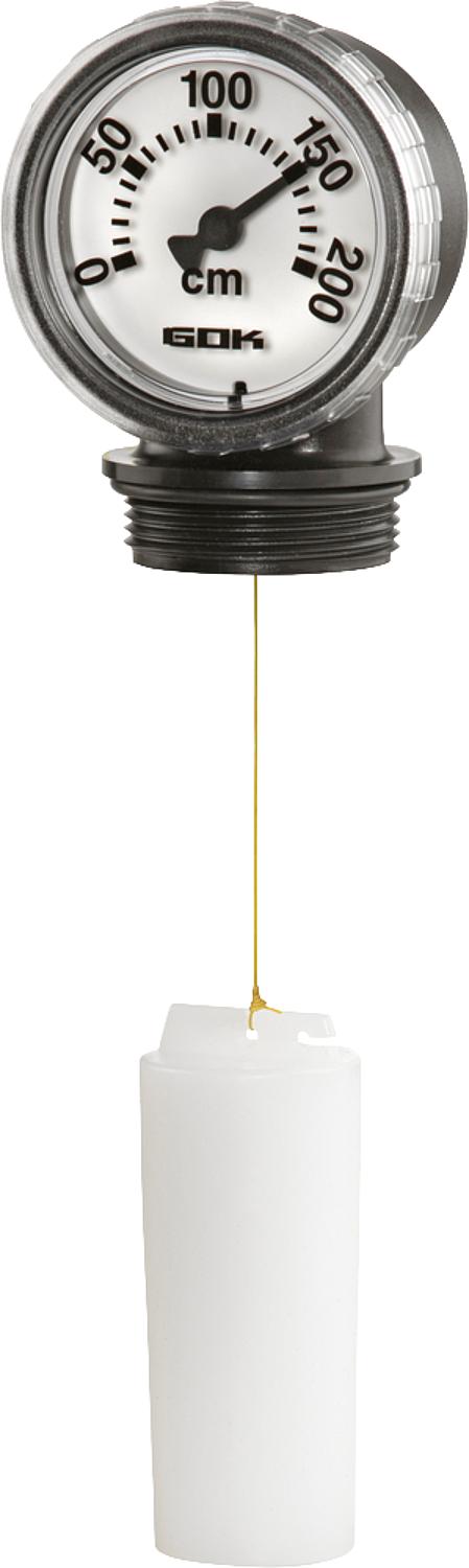 Mechanical level indicator, odor-proof, 1 1/2"