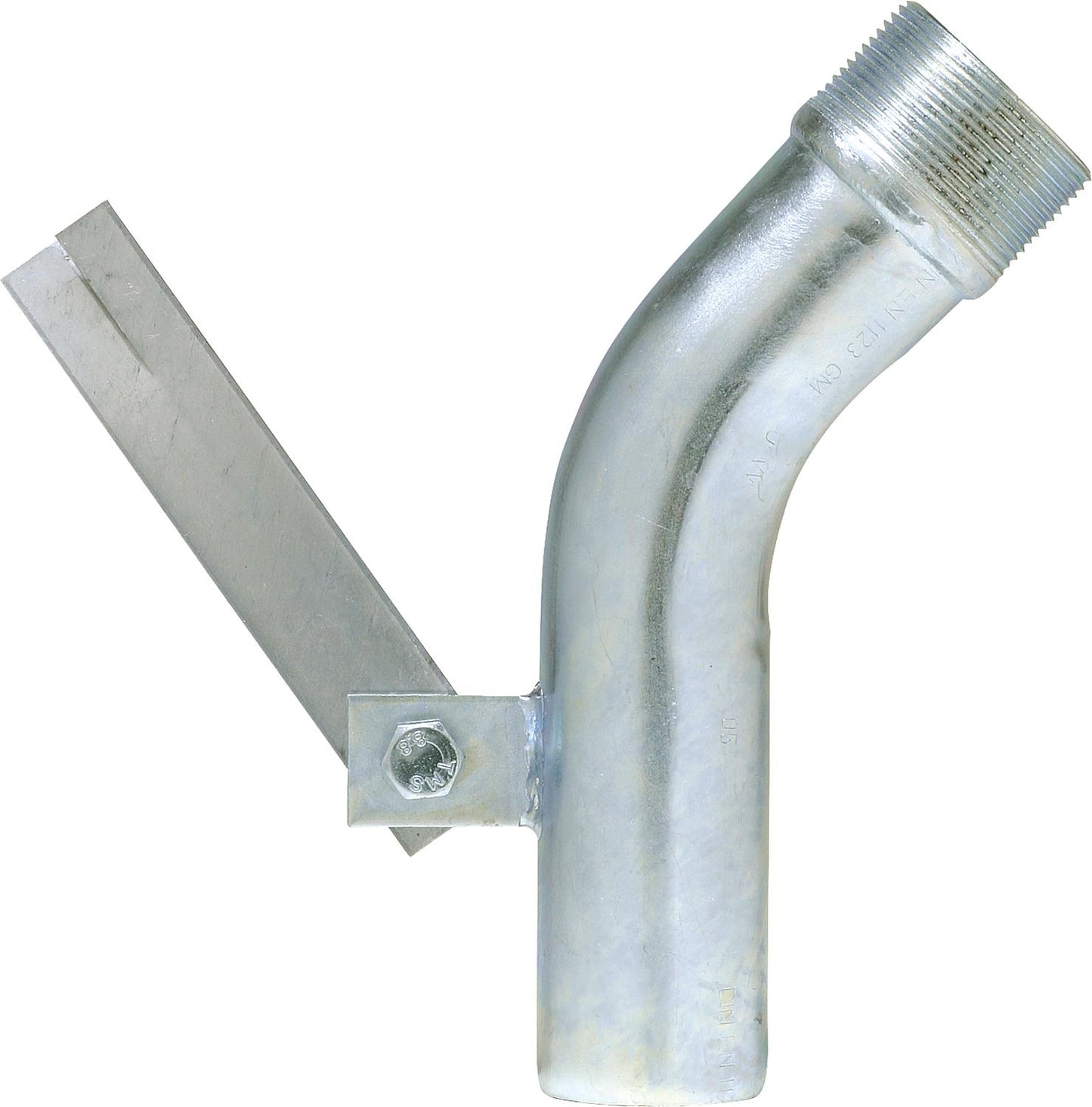 Möck filling nozzle with external thread 2", with wall anchor, DN 50 for filling pipe closure