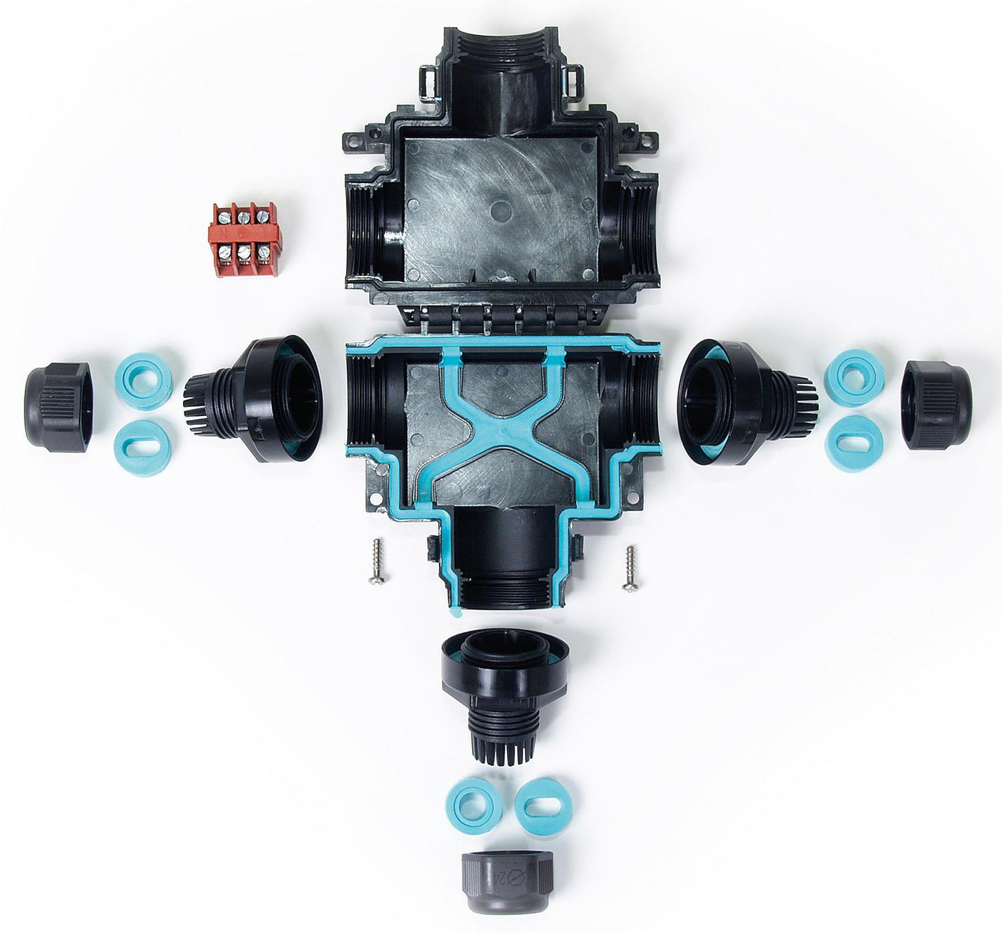 Unité de distribution de câble chauffant comprenant 2 terminaisons pour MTM, MTW