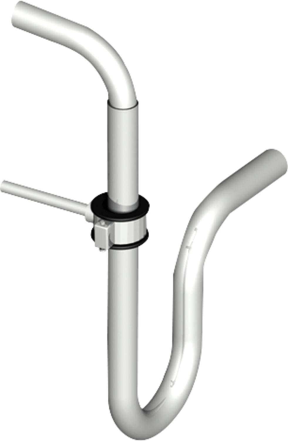 Double-walled exhaust system, stainless steel siphon, two-piece