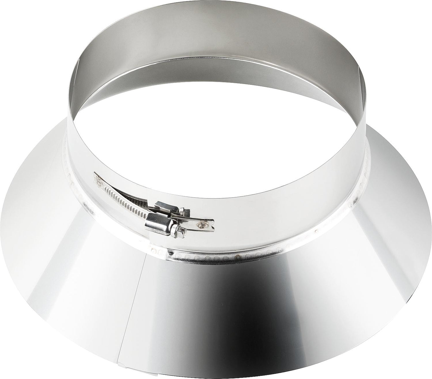 Double-walled exhaust system with rain deflector for roof penetration DN113/173