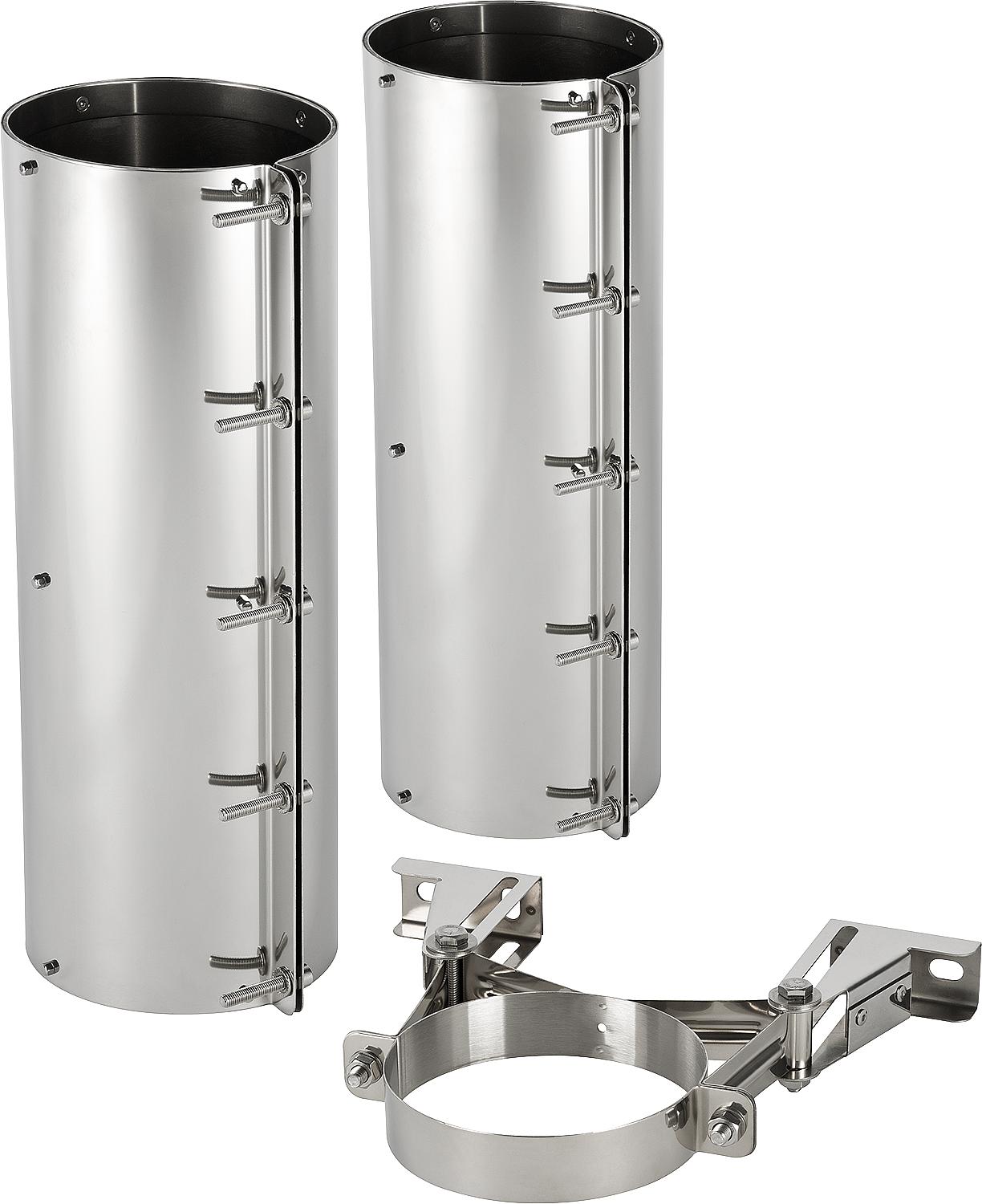 Static clamp band set with reinforced wall bracket DN130/190 wall distance 50-150mm