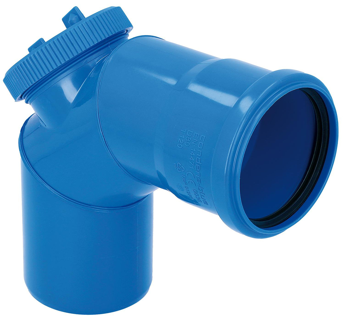 CondensBlue single-walled inspection bend, 87° DN 60