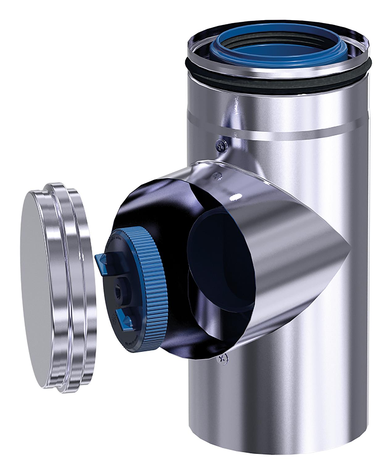 Pièce d'inspection de mur extérieur CondensBlue VA DN 60/100
