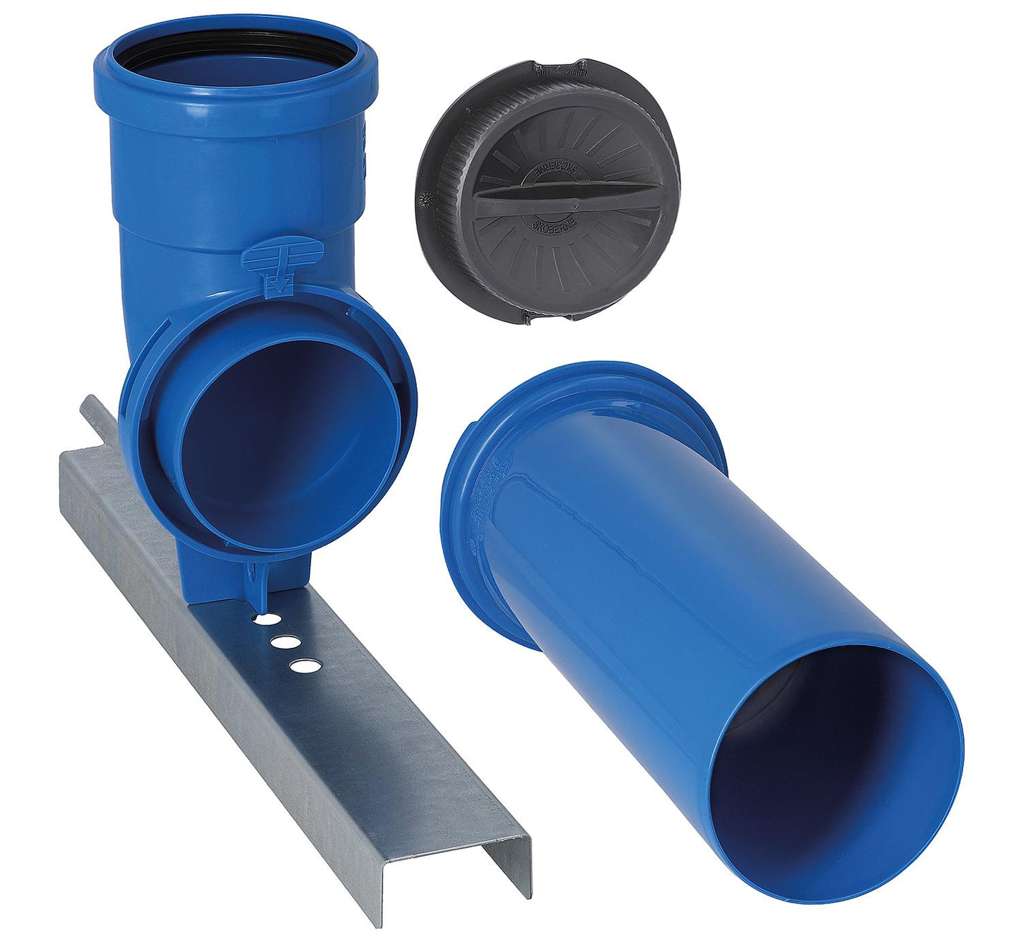 CondensBlue short bend set with short support rail DN 80