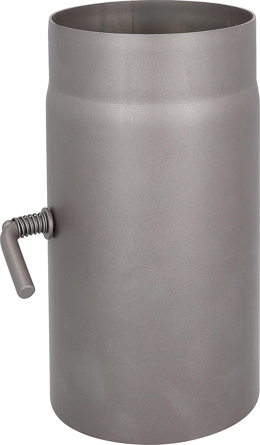 Painted exhaust pipe DN150, with throttle valve, length = 300mm, black