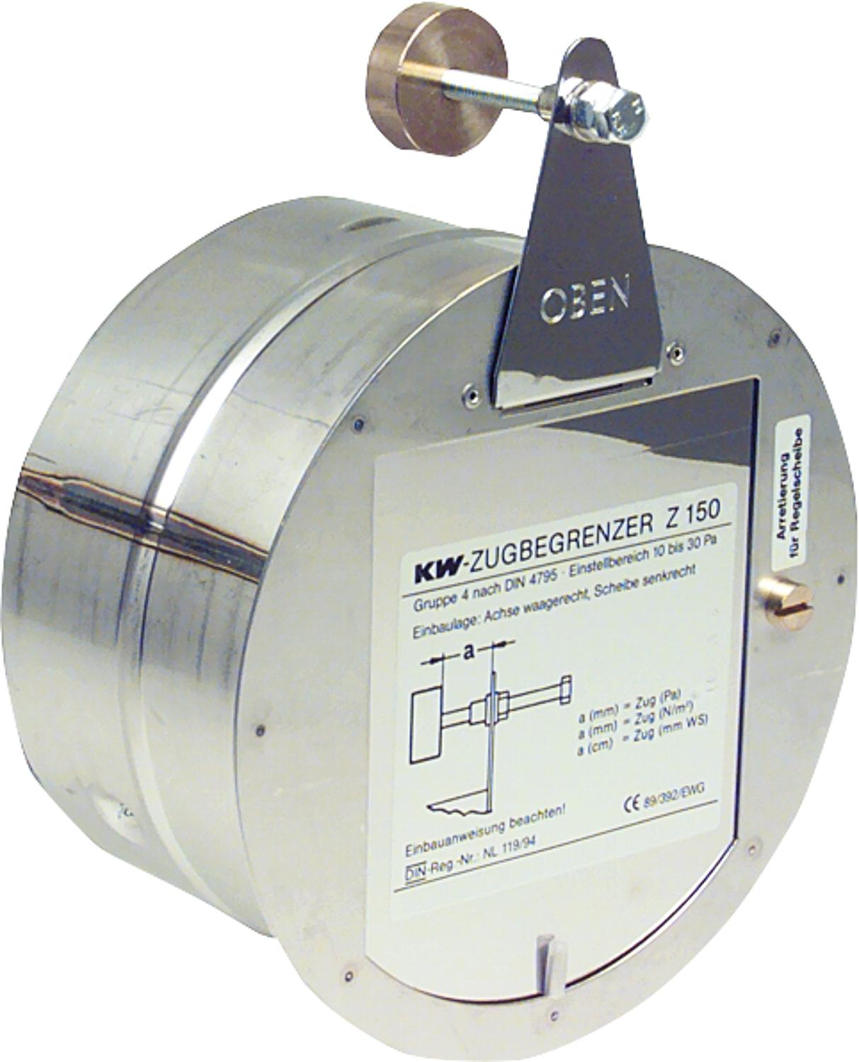 KW draft limiter regulator flap standard Z, Ø 150 mm
