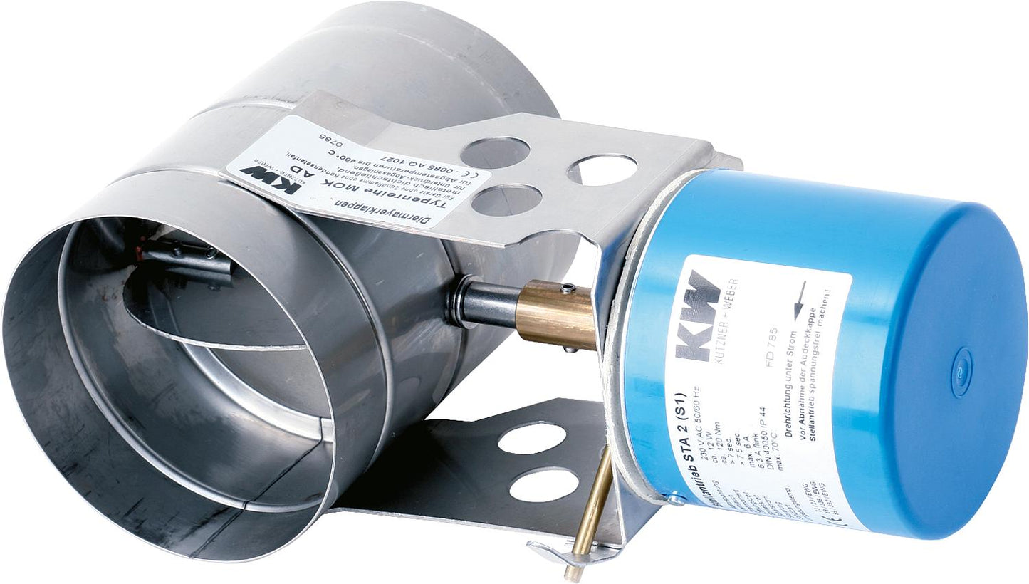 KW exhaust flaps MOK 110, installation length 155-150 mm, including motor STA 2 (S1)