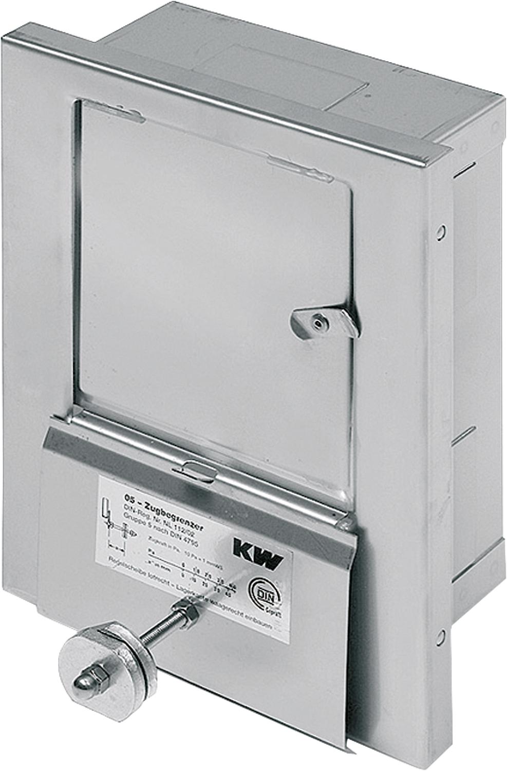 Régulateur de tirage en acier inoxydable 05-E, dimensions extérieures 140 x 200 mm