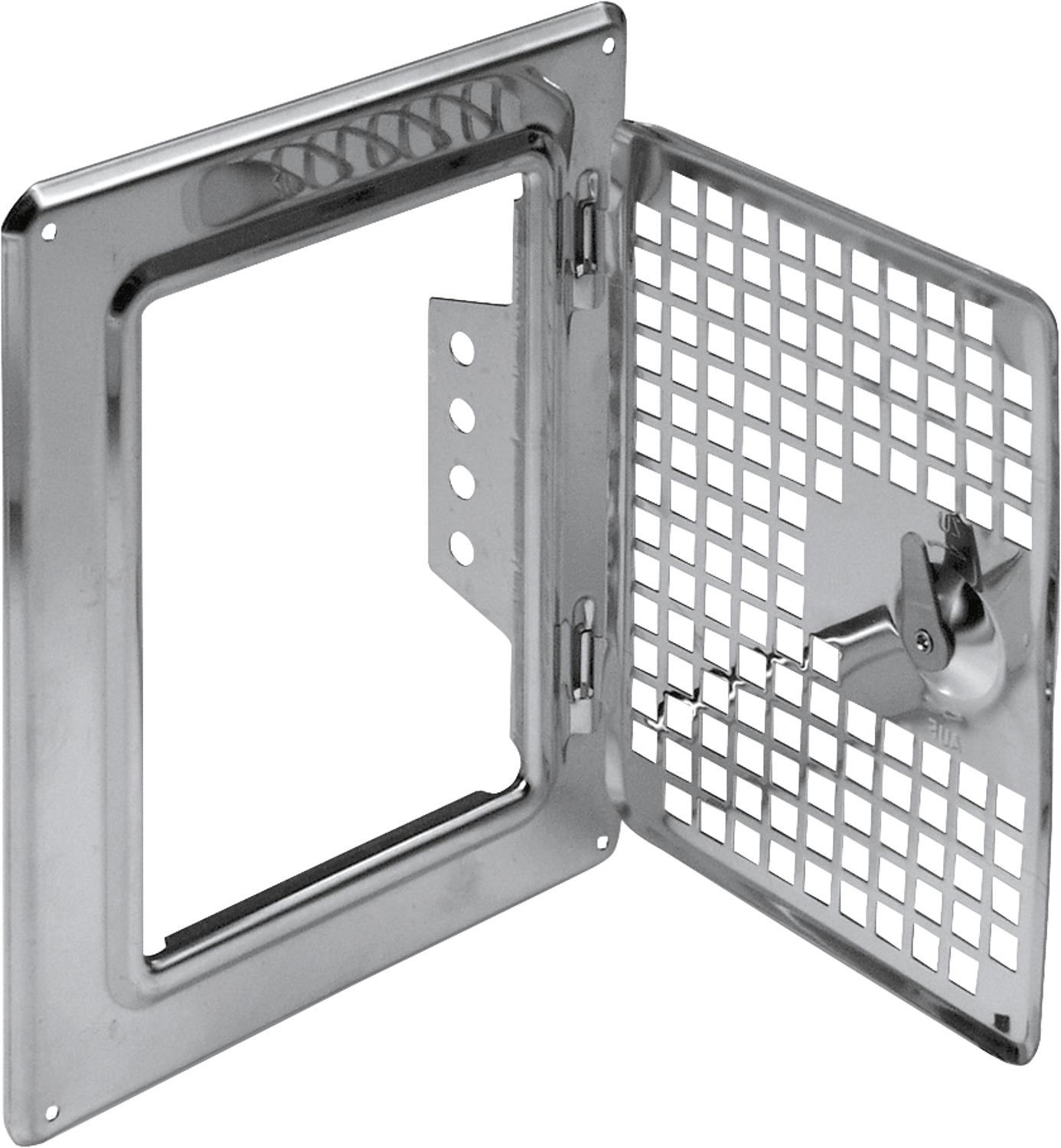 Rahmen mit Lüftertüre komplett RV 140/200-LG aus Edelstahl mit Schlüssel, Bauart geprüft