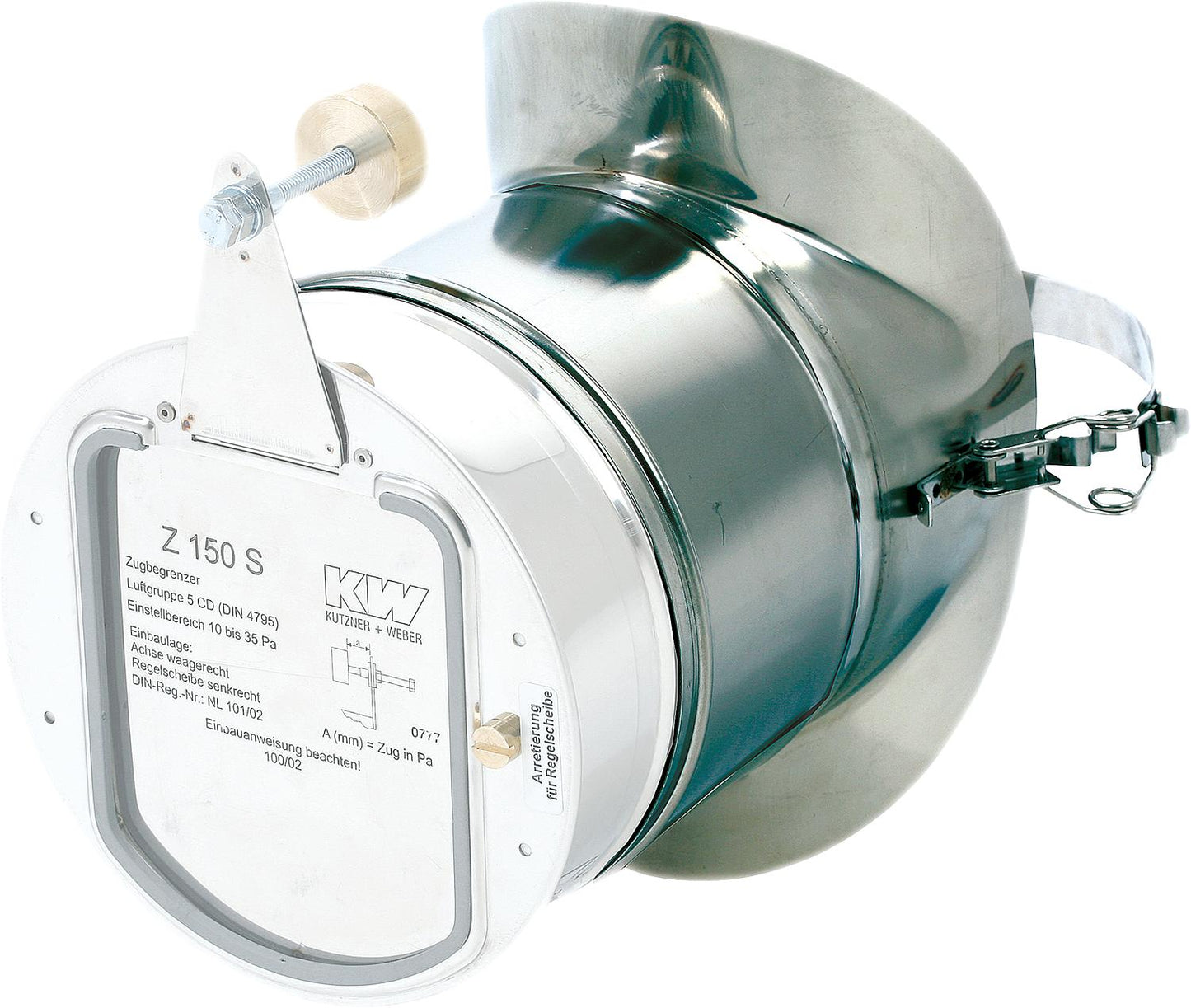 AZ 130 stainless steel connector in saddle design with quick-release fastener