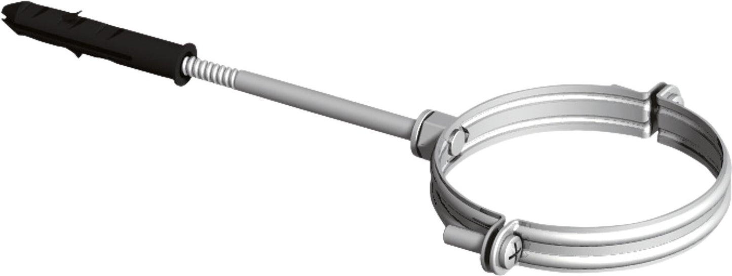 Plastic exhaust system mounting clamp for inspection pipe - DN 60