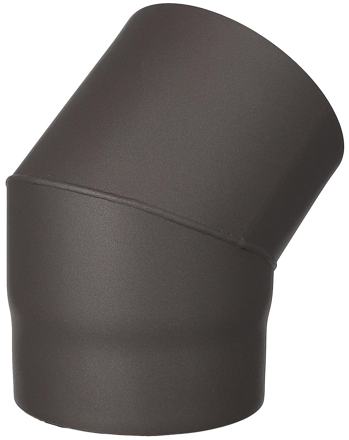 Flue pipe bend DN150, 45°, black lacquered