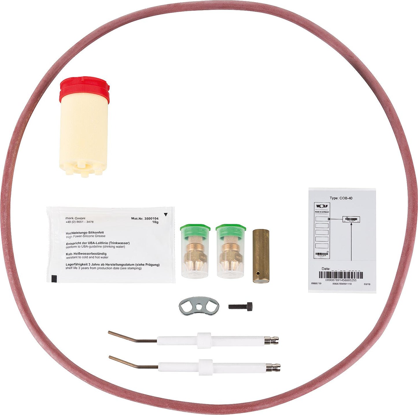 Maintenance kit Wolf 8908790 (model change without black nozzle)