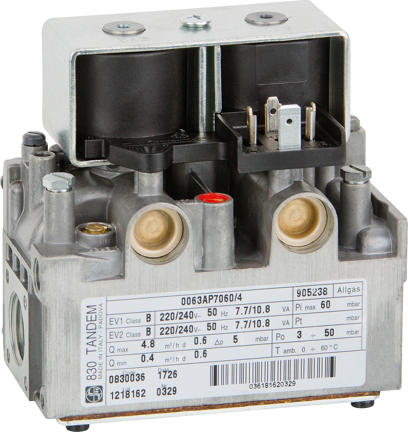 Gas combination valve TANDEM 830 220/240 V - 50 Hz Ref. 0.830.030