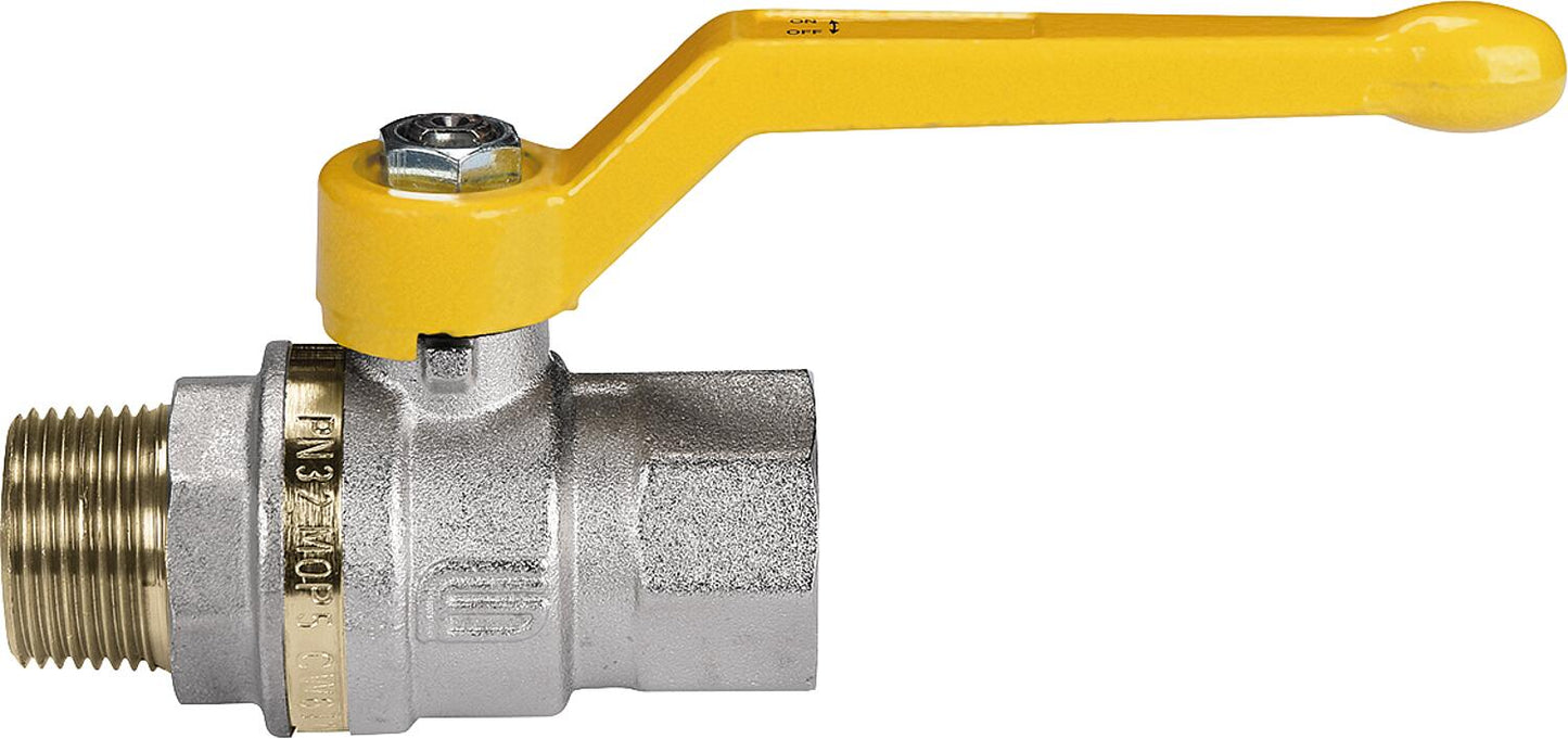 Gas-Kugelhahn ATHENA, AG x IG mit Alu-Handhebel