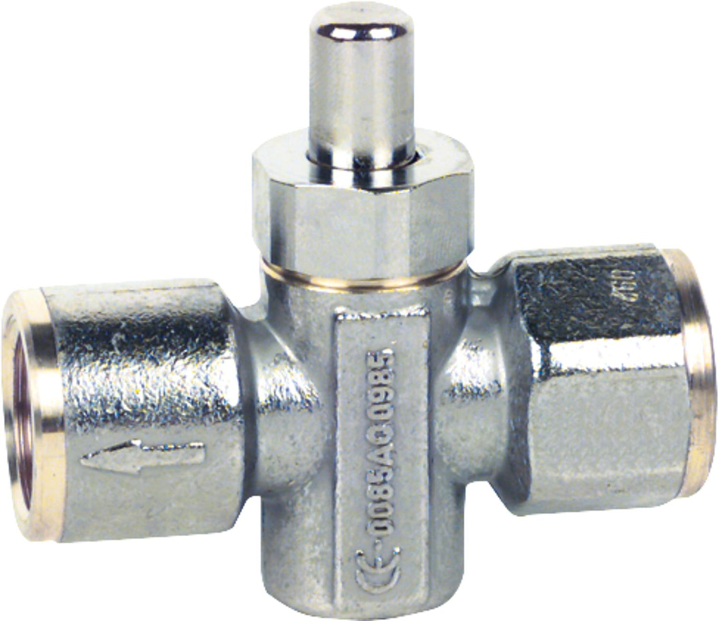 Manometer - Druckknopfhahn MDH 1/2" i. DIN DVGW-und CE-geprüft