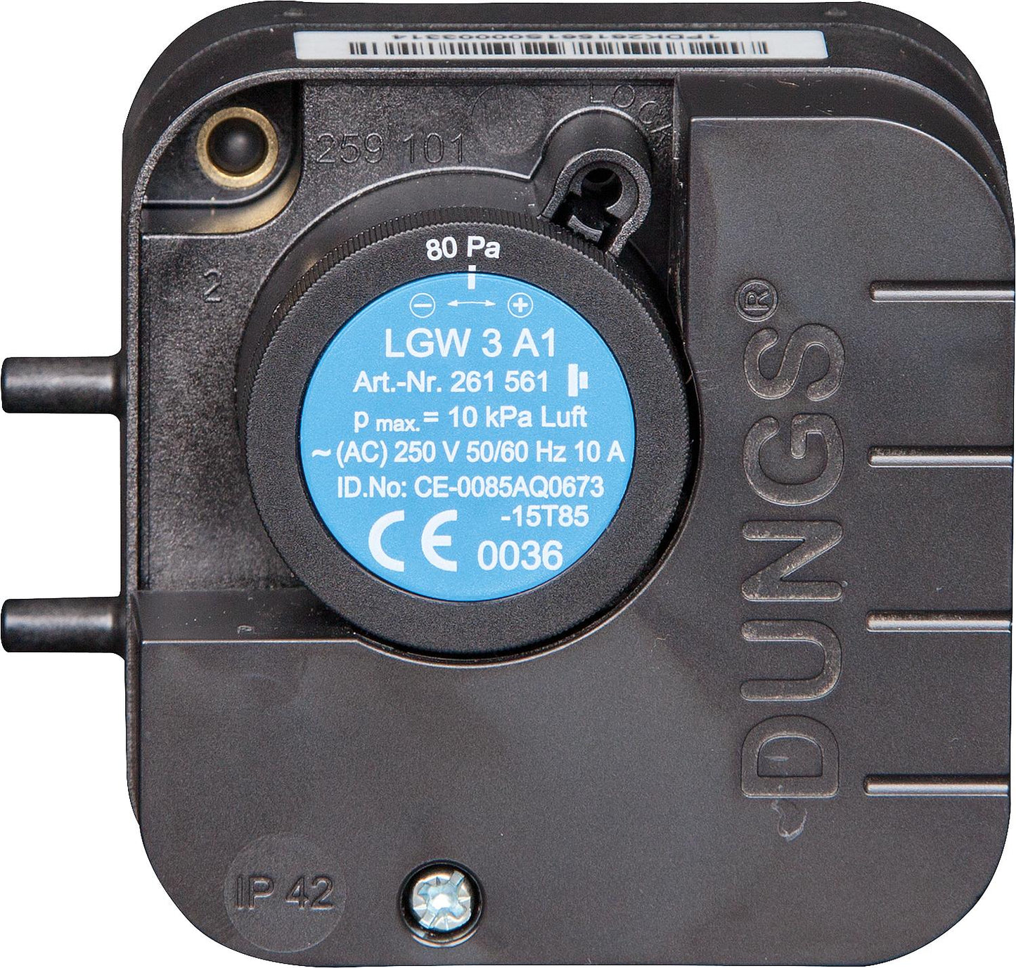 Differential pressure switch LGW 3A1 0.8 mbar