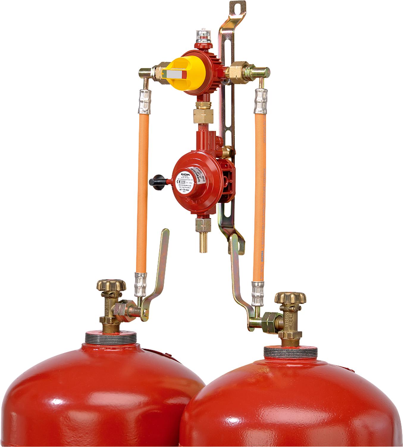 2-cylinder system 4kg/h 50mbar PS16bar GF AUV visual display SAV PRV