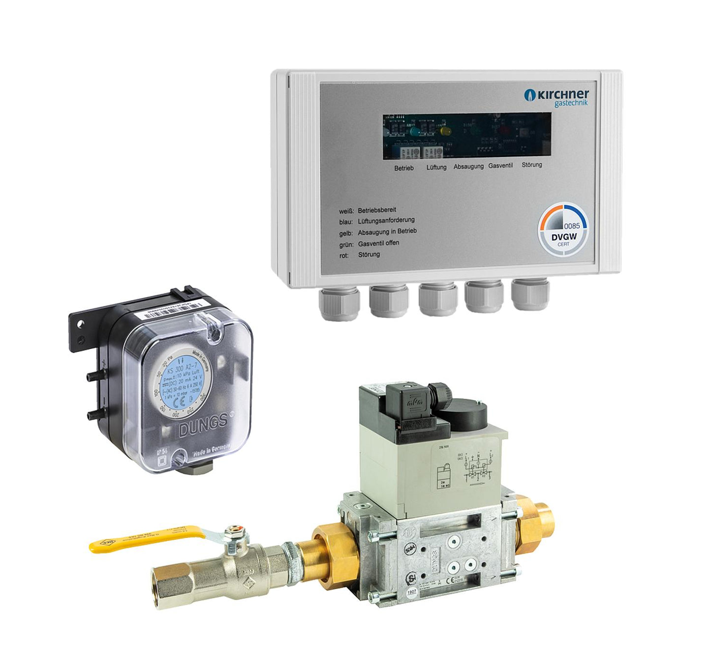 Dispositif de sécurité pour hotte de cuisine de type EMS pour gaz naturel, puissance nominale jusqu'à 290 kW