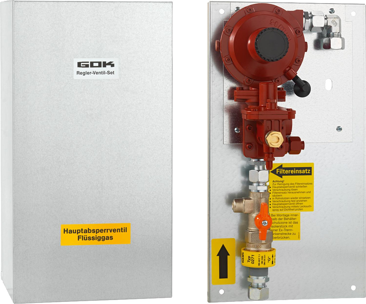 Regulator valve set B 200 RVS15 12kg/h 50mbar