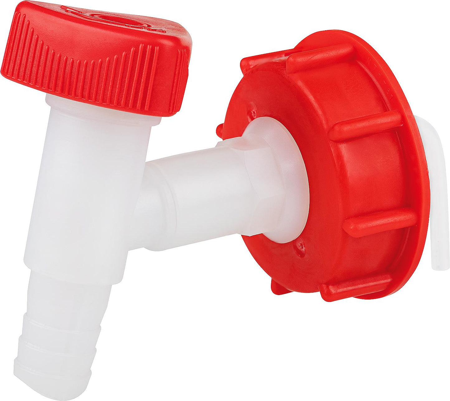 White/red plastic drain tap for 5 and 10 liter canisters