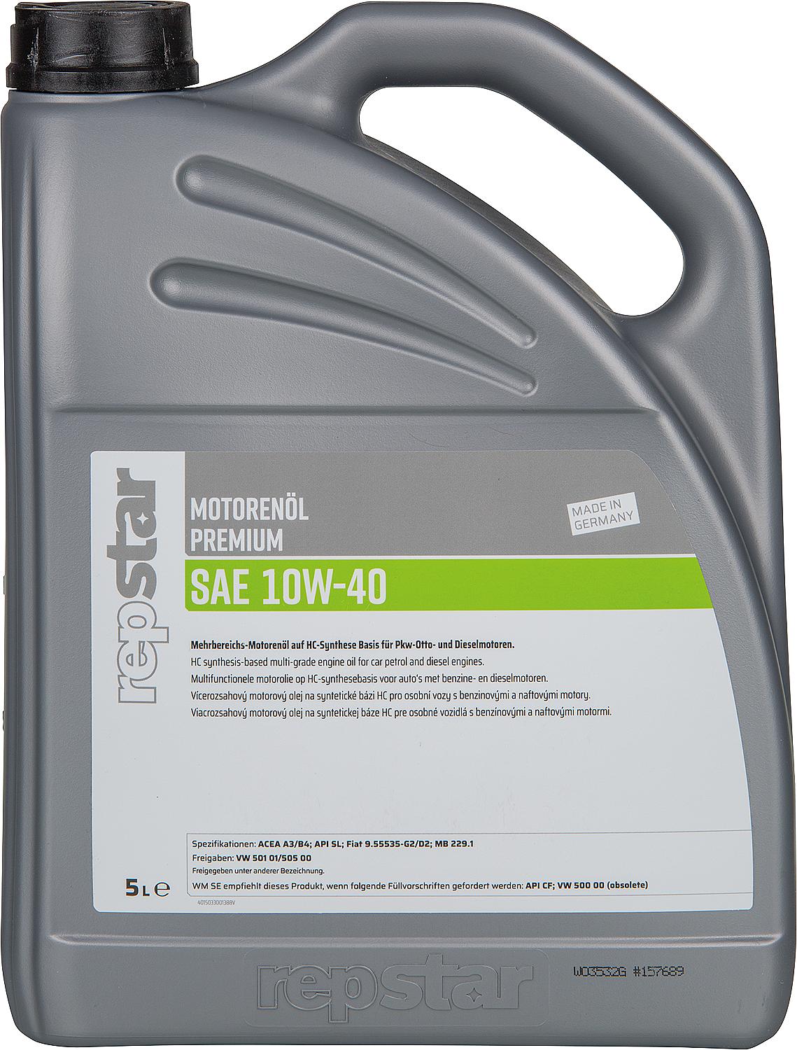 Motorenöl SAE 10W-40 Premium