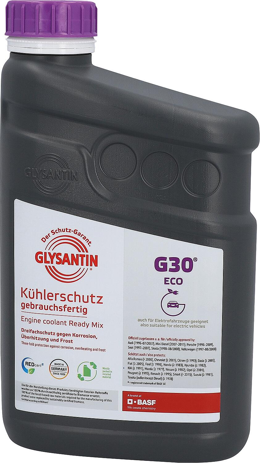 GLYSANTIN® G30® ECO BMB ready-to-use antifreeze, 1 liter bottle