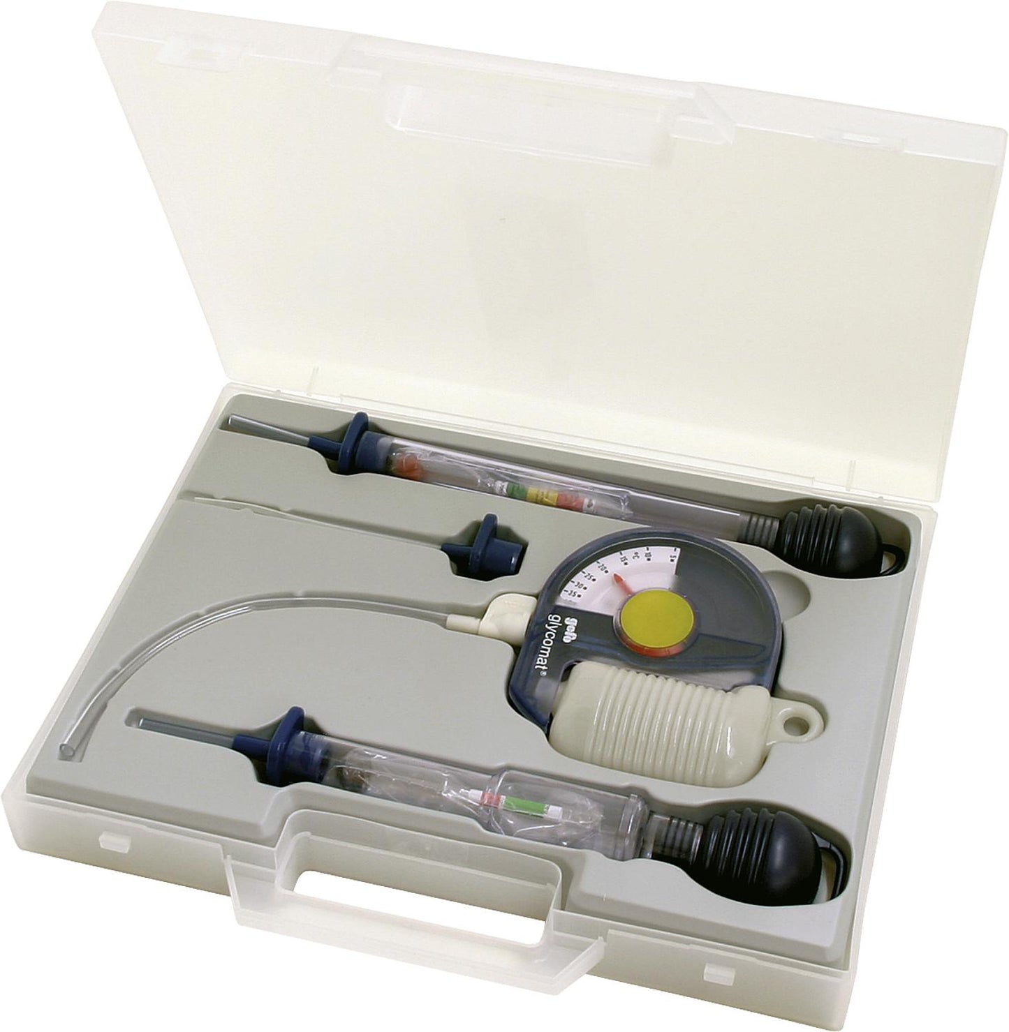 Kit de test pour acide de batterie, antigel, circuit de refroidissement et liquide lave-glace