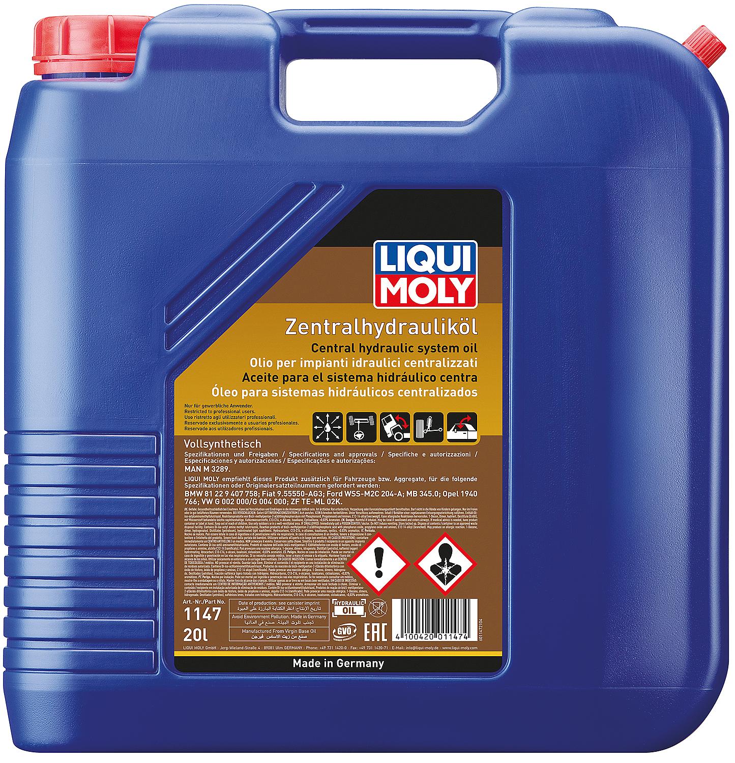 LIQUI MOLY central hydraulic oil, 1 liter bottle