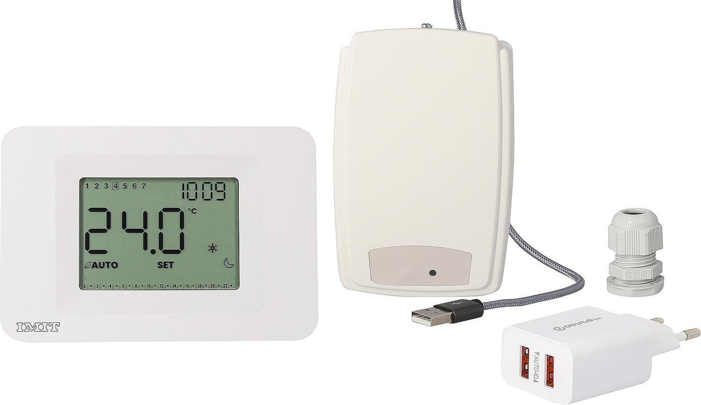 Radio-réveil numérique Orion et thermostat d'ambiance