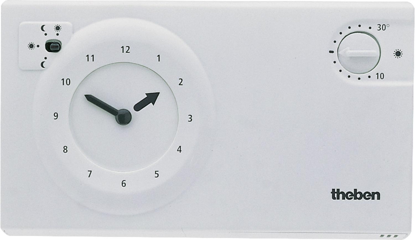 Theben-Uhrenthermostat RAM 722 weiss Steckreiter Wochenprogramm - 230 V
