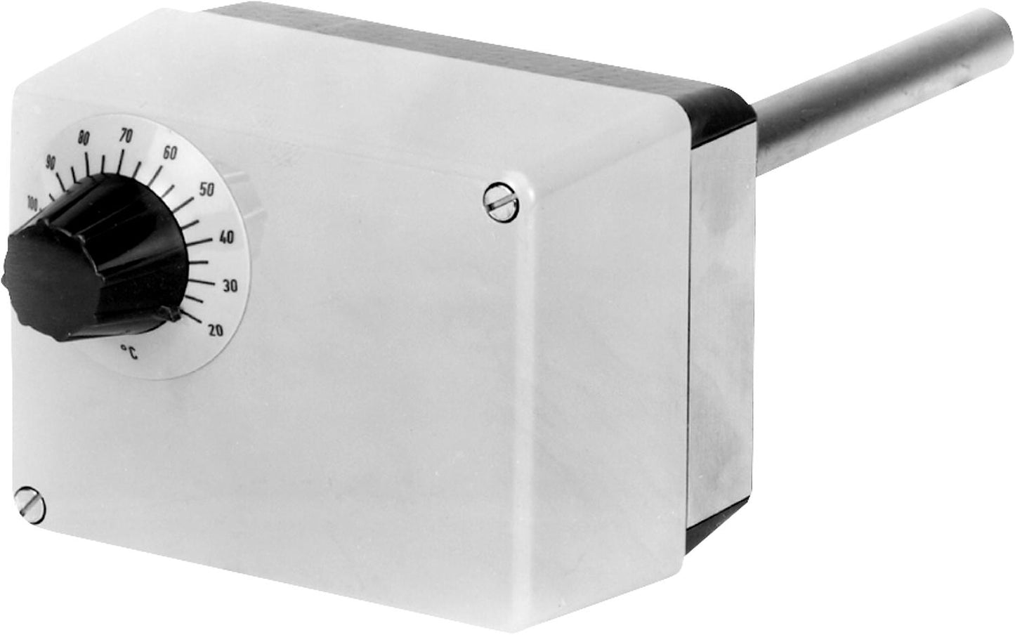 Surface-mounted thermostat ATHs-120 230 V, control range 20-120°C, immersion tube 15 x 150 mm CuZn