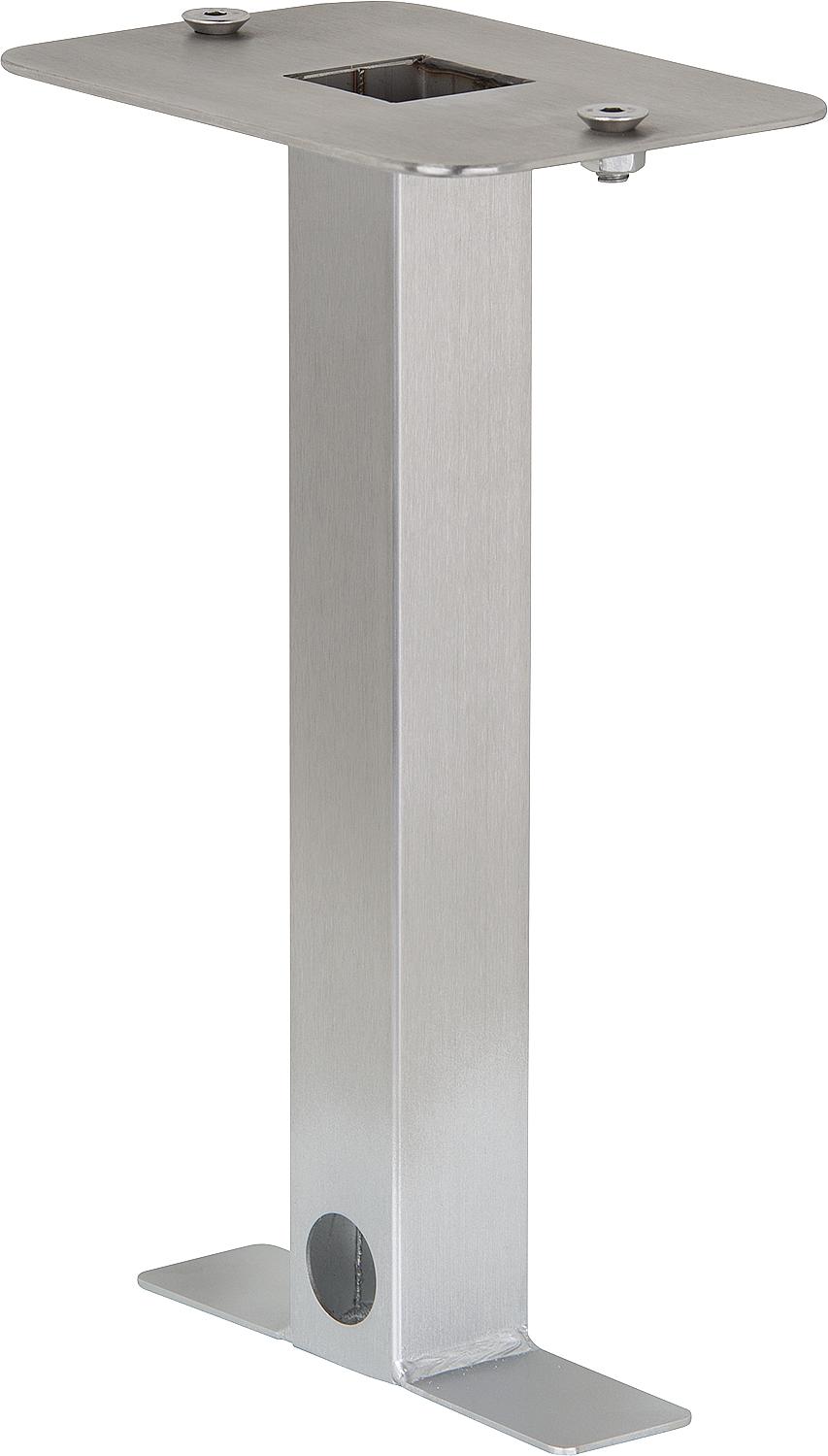 Edelstahl-Erdstück für Garten Steckdosensäule aus Alu Auflagefläche 170x120mm