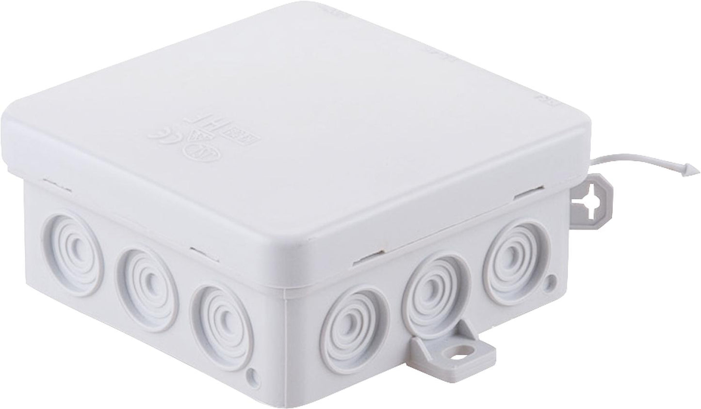 Damp-proof junction box, thermoplastic, flame-retardant, 85x85x40 mm, IP54