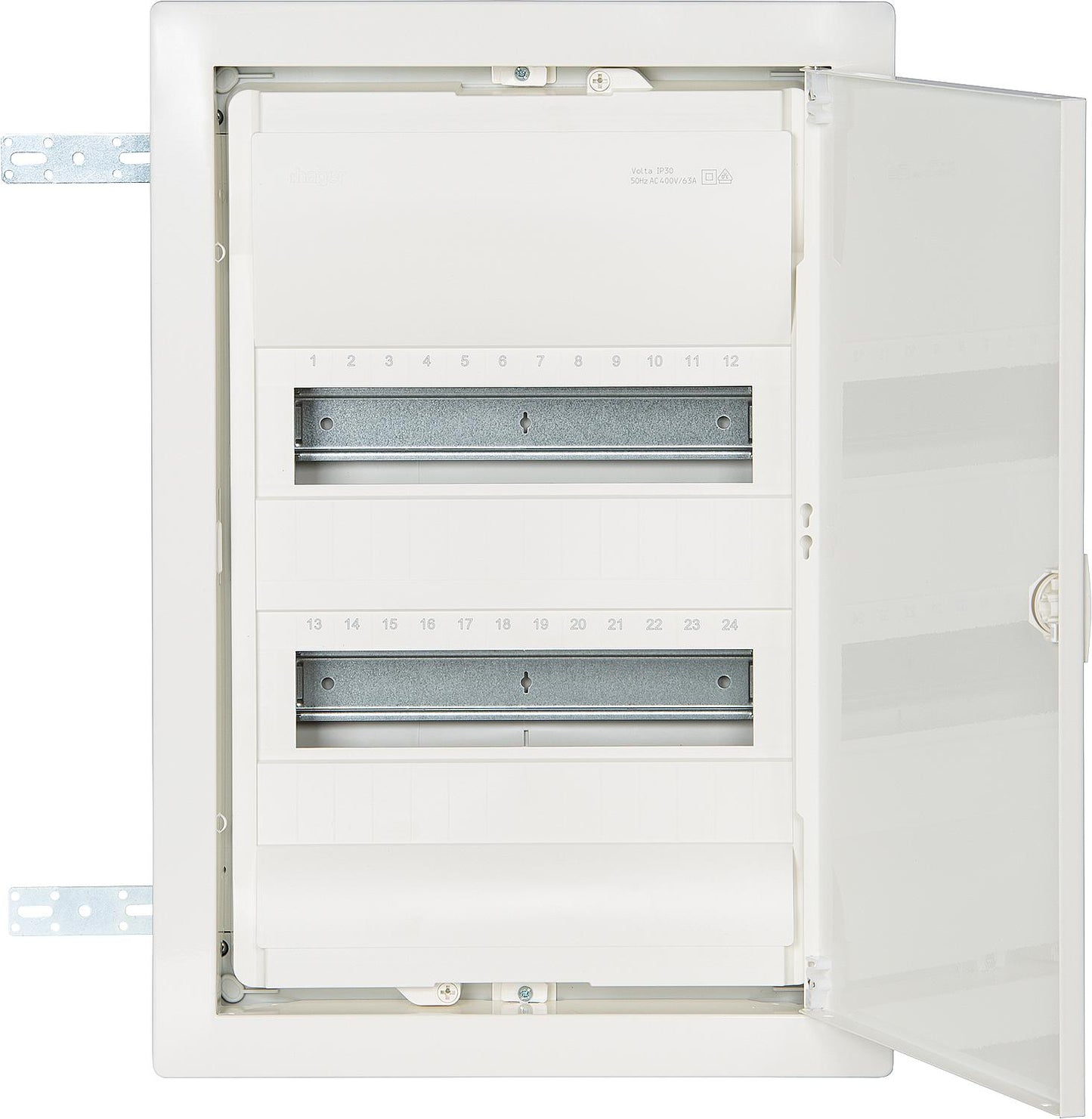 Hager Volta flush-mounted distribution board, IP30, 4x12PLE