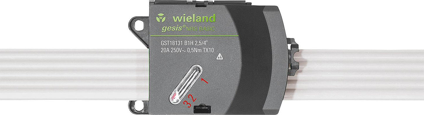 Flat cable adapter, 250V / 20A 3-pole, further with GST18i3 suitable for 5 x 2.5 mm²