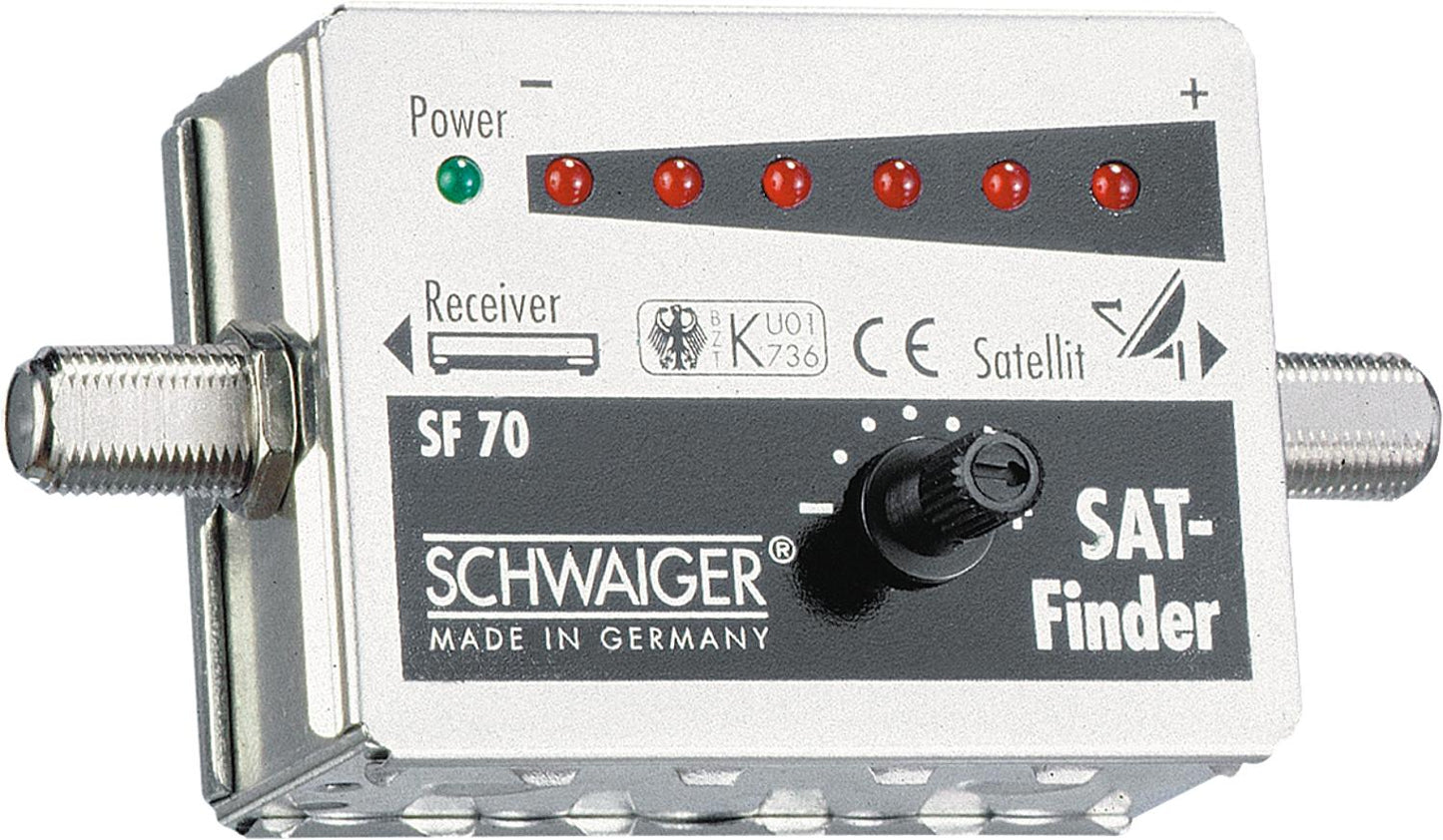 Satellite finder: 6 LEDs/sound
