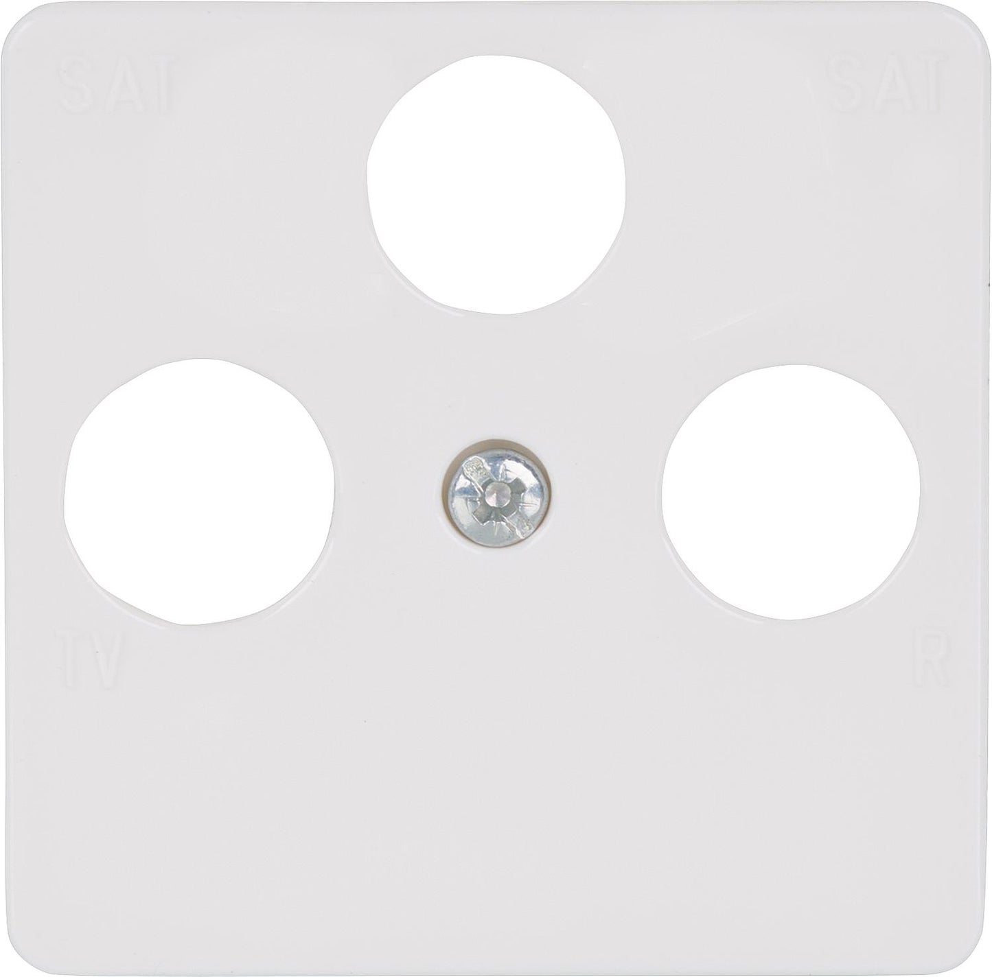 Central plate Busch-Jaeger SI for antenna, 1743-03-214, 3-way alpine white, 1 piece